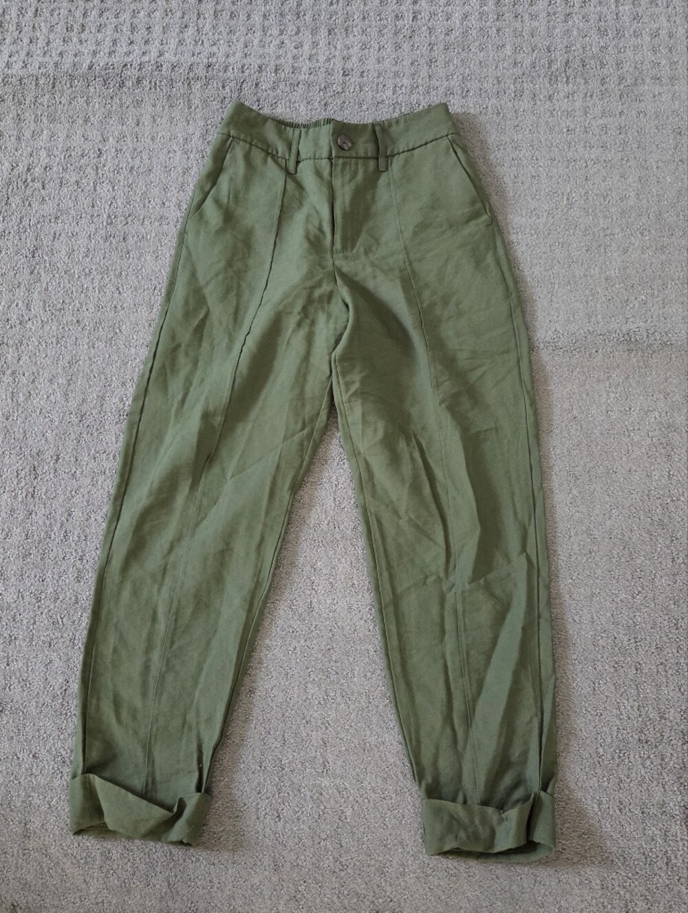 a new day Olive Green High-Rise Tapered Trousers